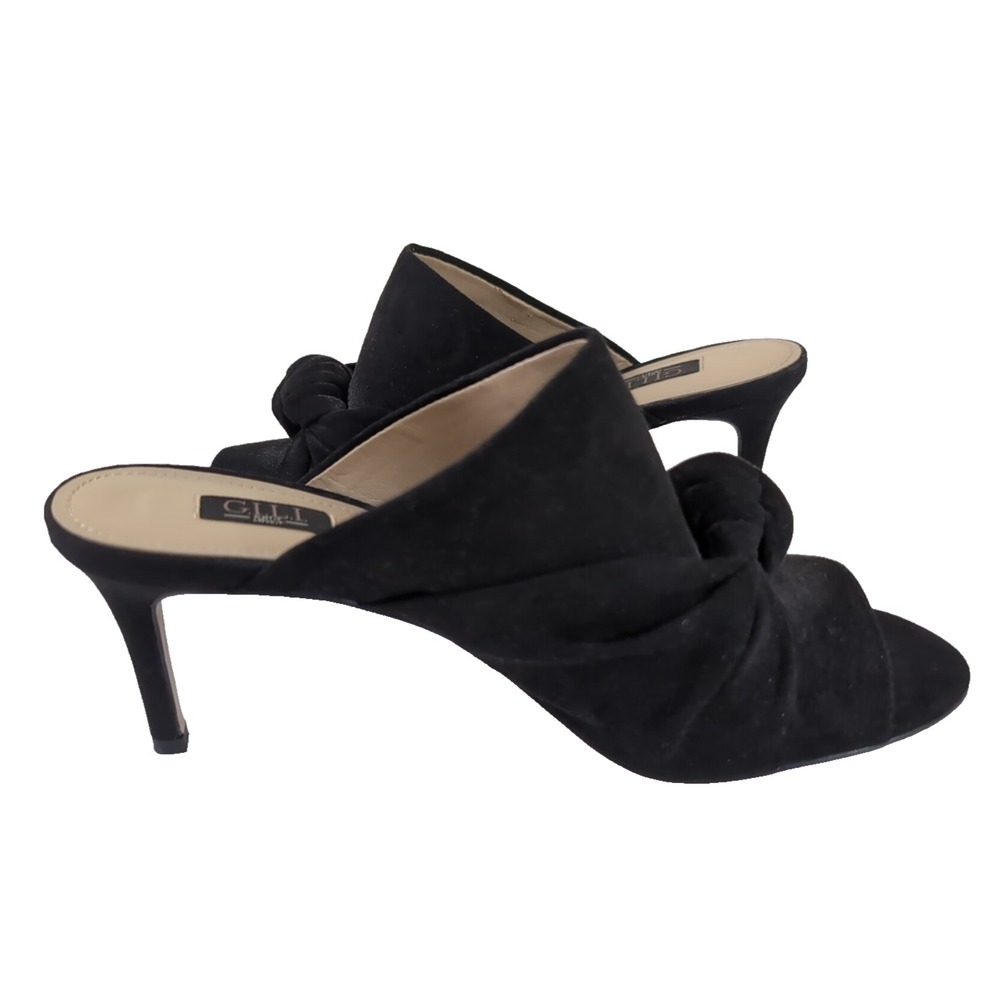 G.I.L.I. High Heel Mule Open Toe Shoe Womens 7 Black Dressy Cocktail Party Event - Picture 6 of 12
